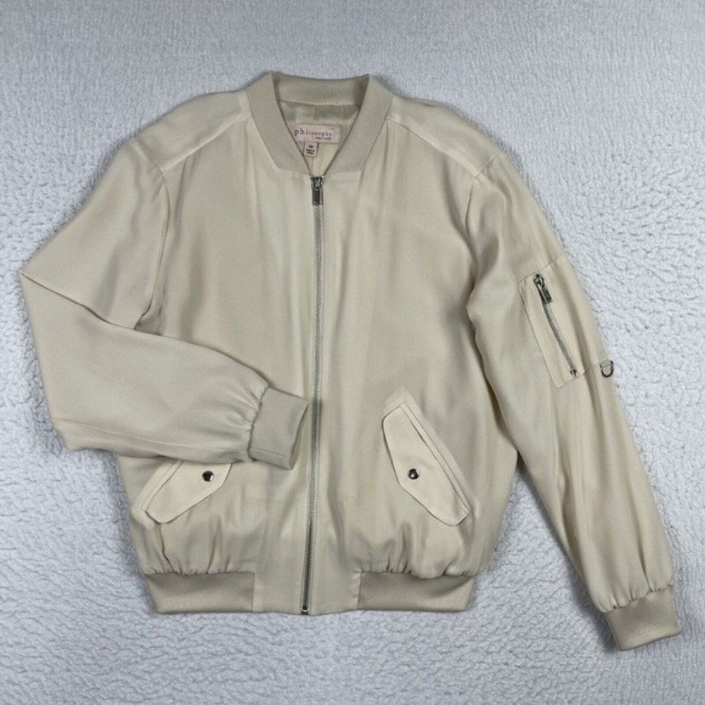 Philosophy Jacket Womens XS Cream Beige‎ Casual Travel Vacation Workwear Coat